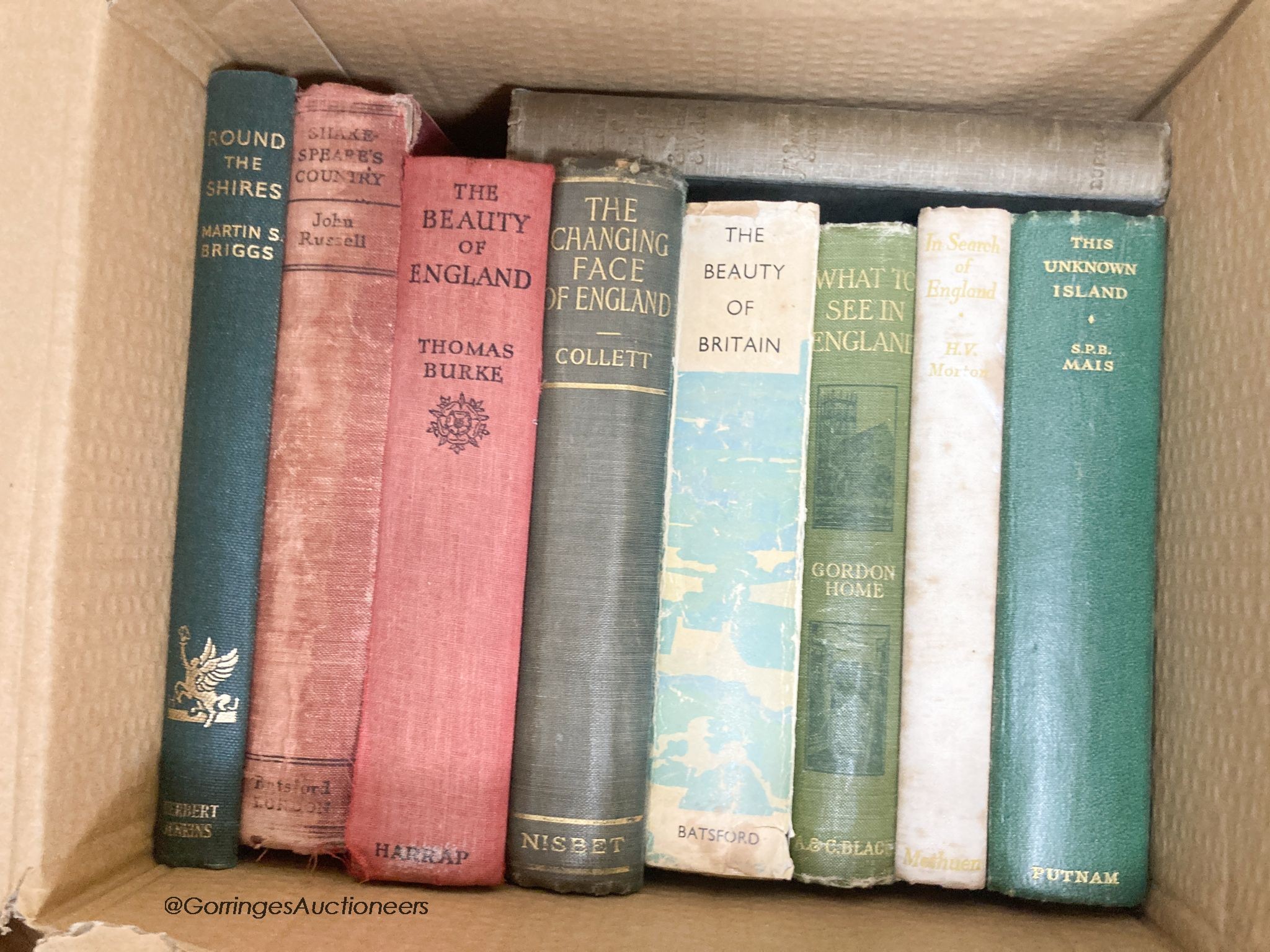 A large collection of cloth-bound and other topographical books on British counties and cities, mainly published by A. & C. Black